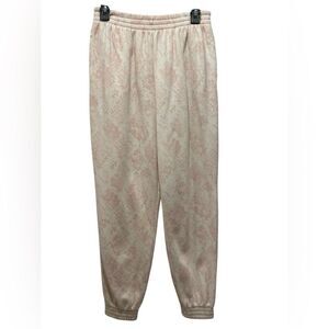 Victoria’s Secret Women's Cream and Pink Patterned Pants size M